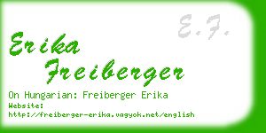 erika freiberger business card